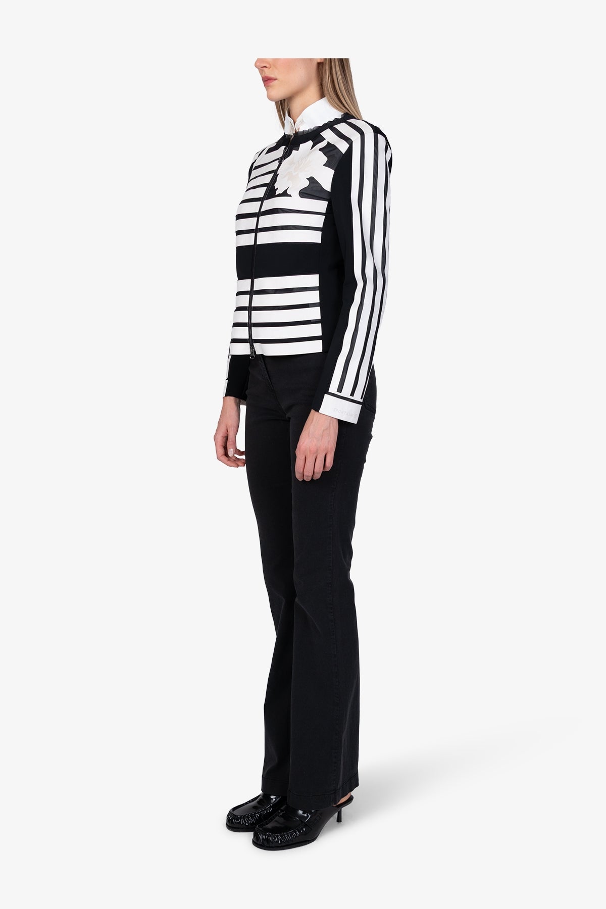 Jacket with Elaborate Suede Stripes