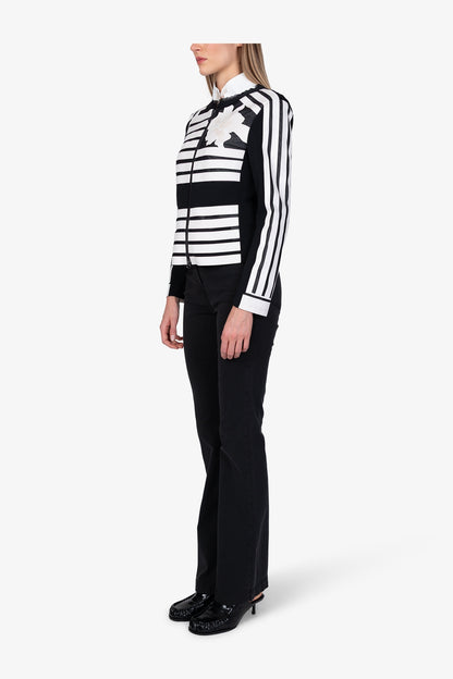 Jacket with Elaborate Suede Stripes