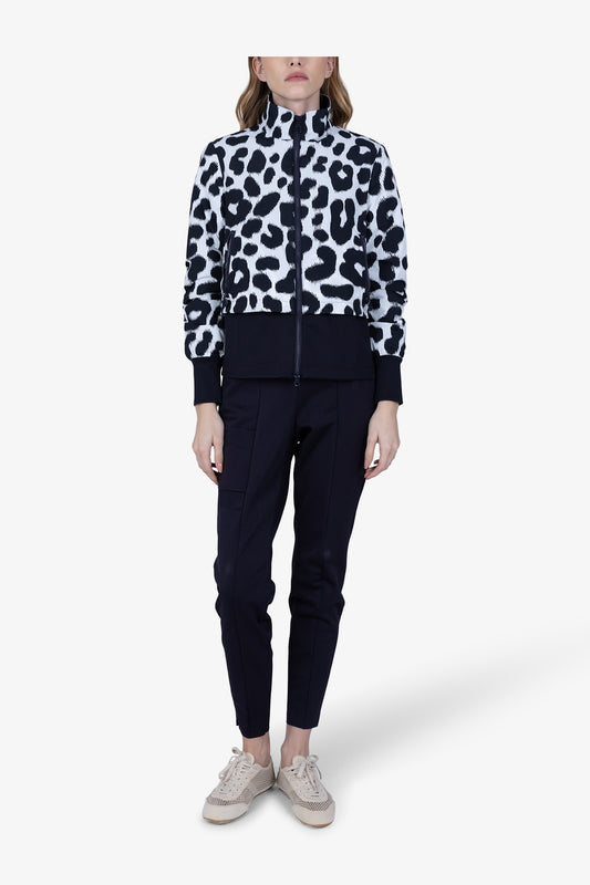 豹紋立領夾克