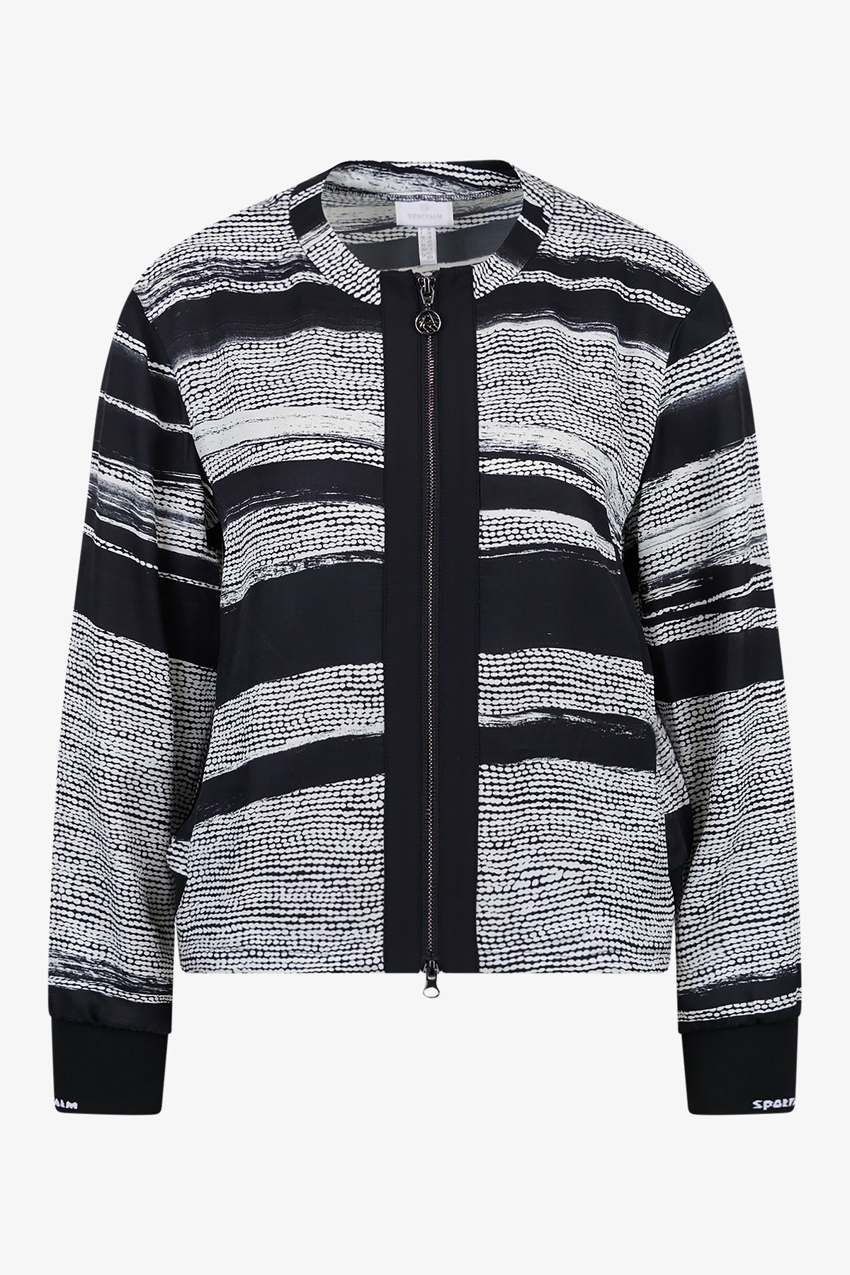 Blouse Blouson with Abstract Print