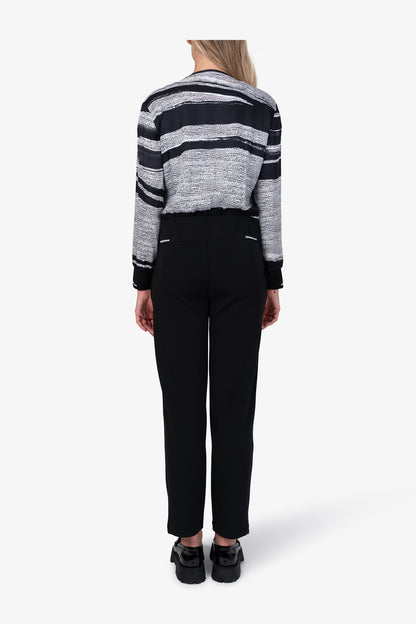 抽象印花拉鏈外套