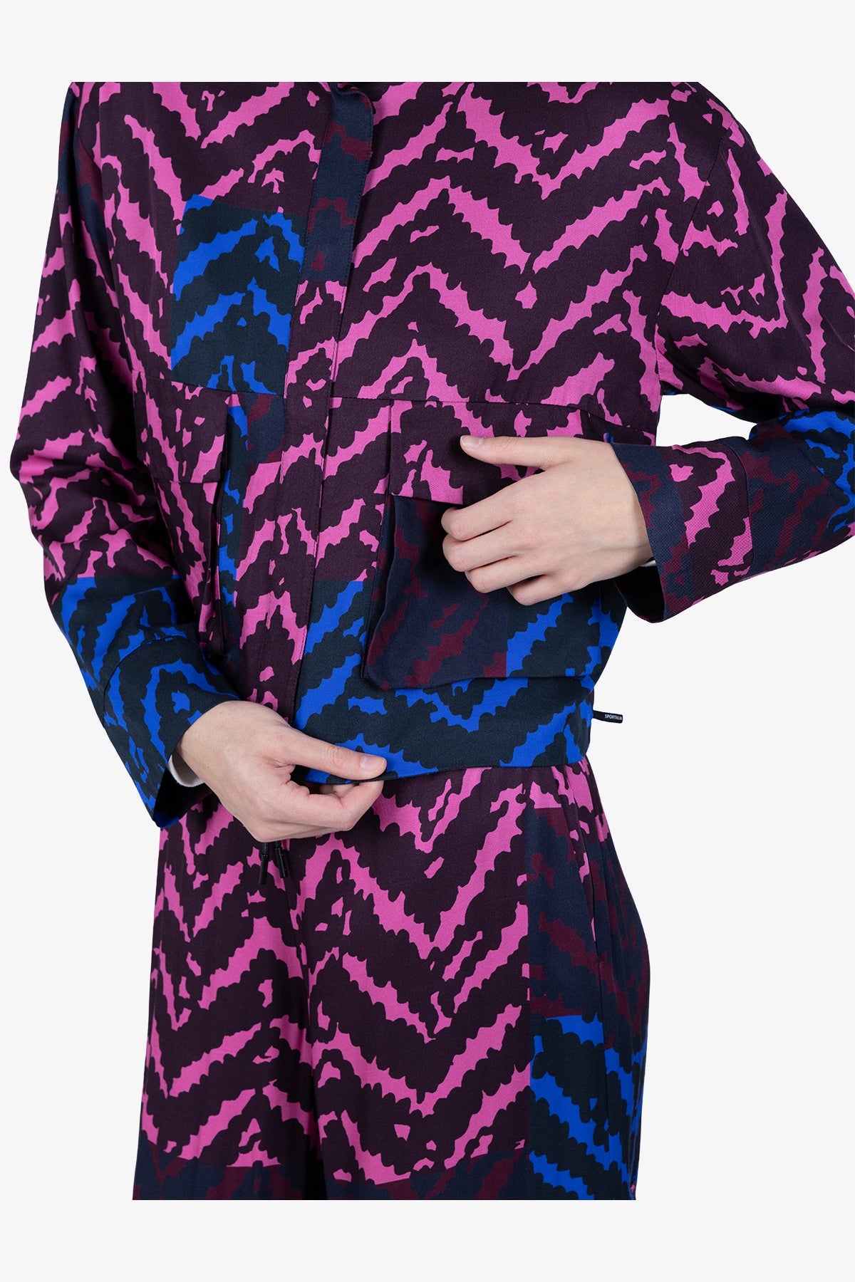 Cropped Jacket with Colourful Print