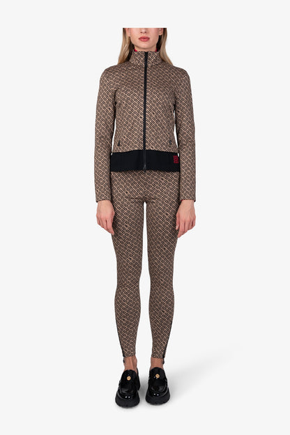 Jacket with Graphic Jacquard Design