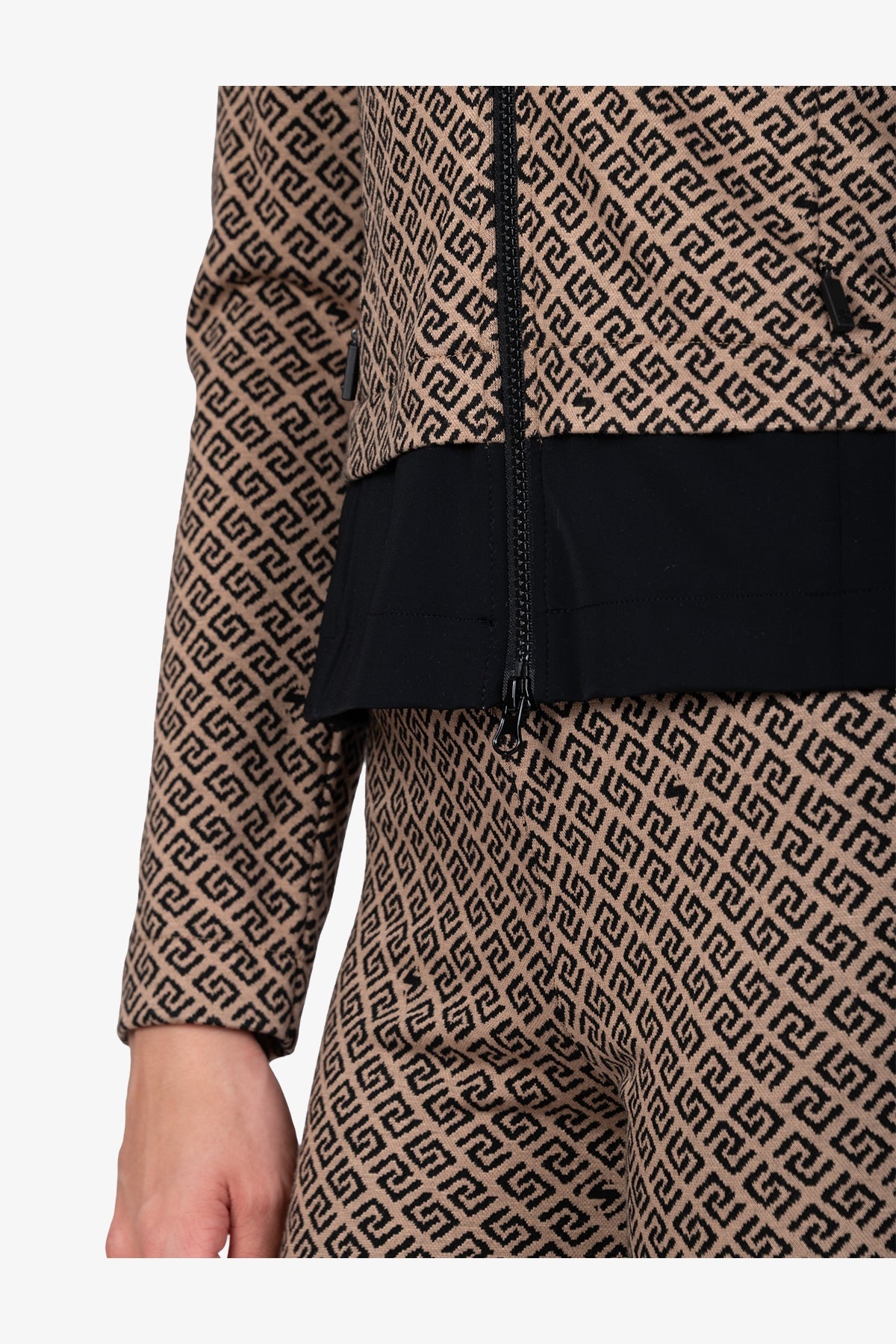 Jacket with Graphic Jacquard Design