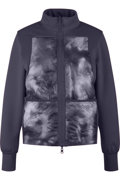 雲霧漸變圖案雙面穿立領夾克