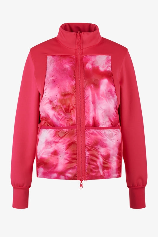 雲霧漸變圖案雙面穿立領夾克