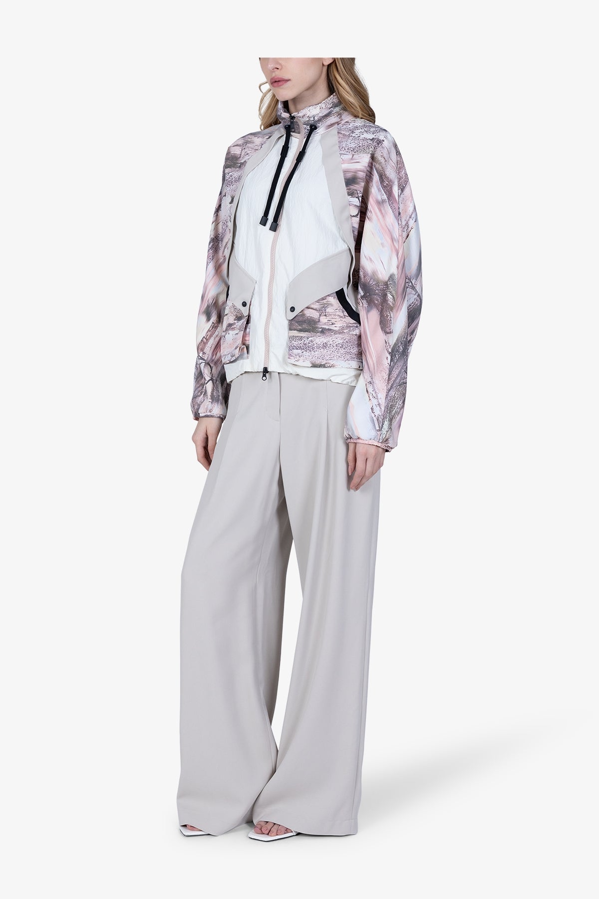 Short, Printed Oversized Jacket