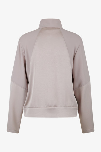 Crépe Jacket with Matt-gloss Contrasts