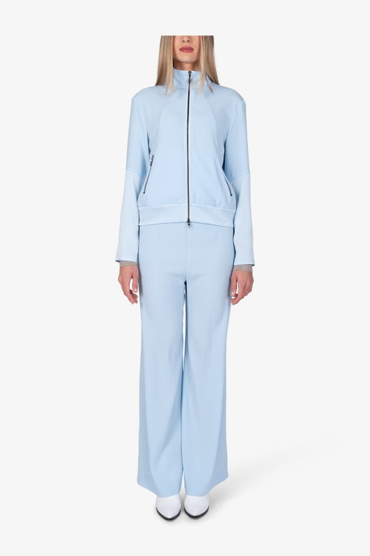 Crépe Jacket with Matt-gloss Contrasts