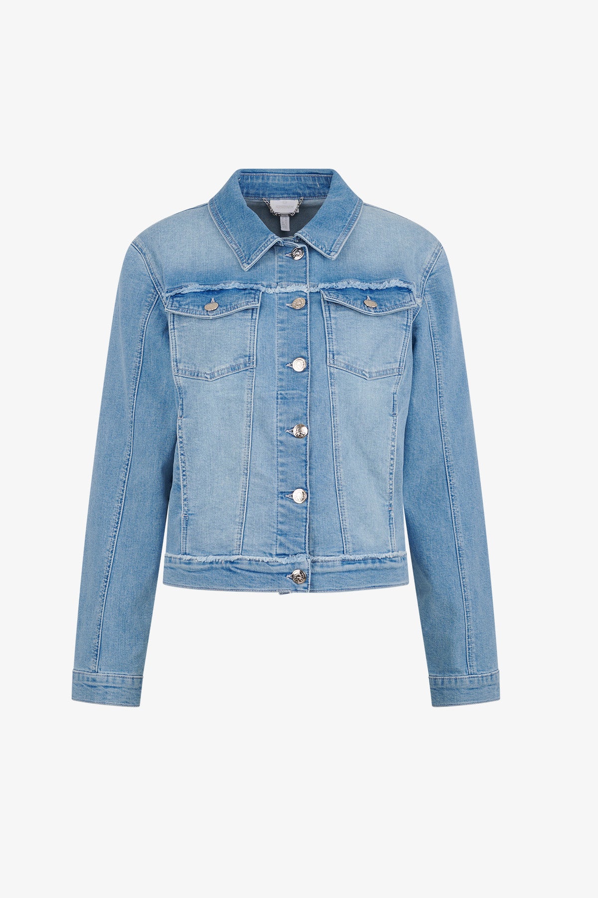 Denim Jeans Jacket with Rhinestone Motif