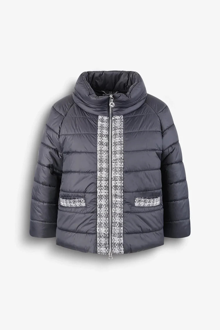 Stepp-Puffer Jacket in Material mix