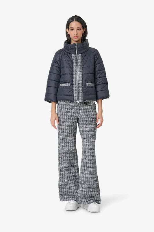 Stepp-Puffer Jacket in Material mix