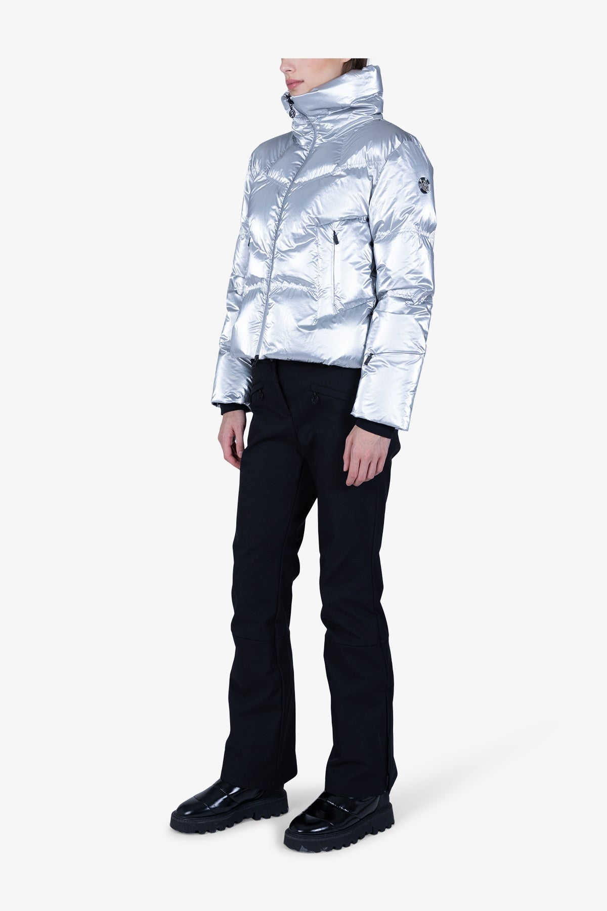 拉鏈立領羽絨夾克