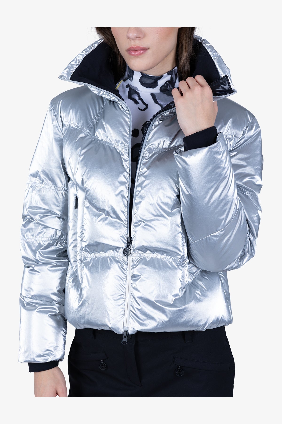 拉鏈立領羽絨夾克