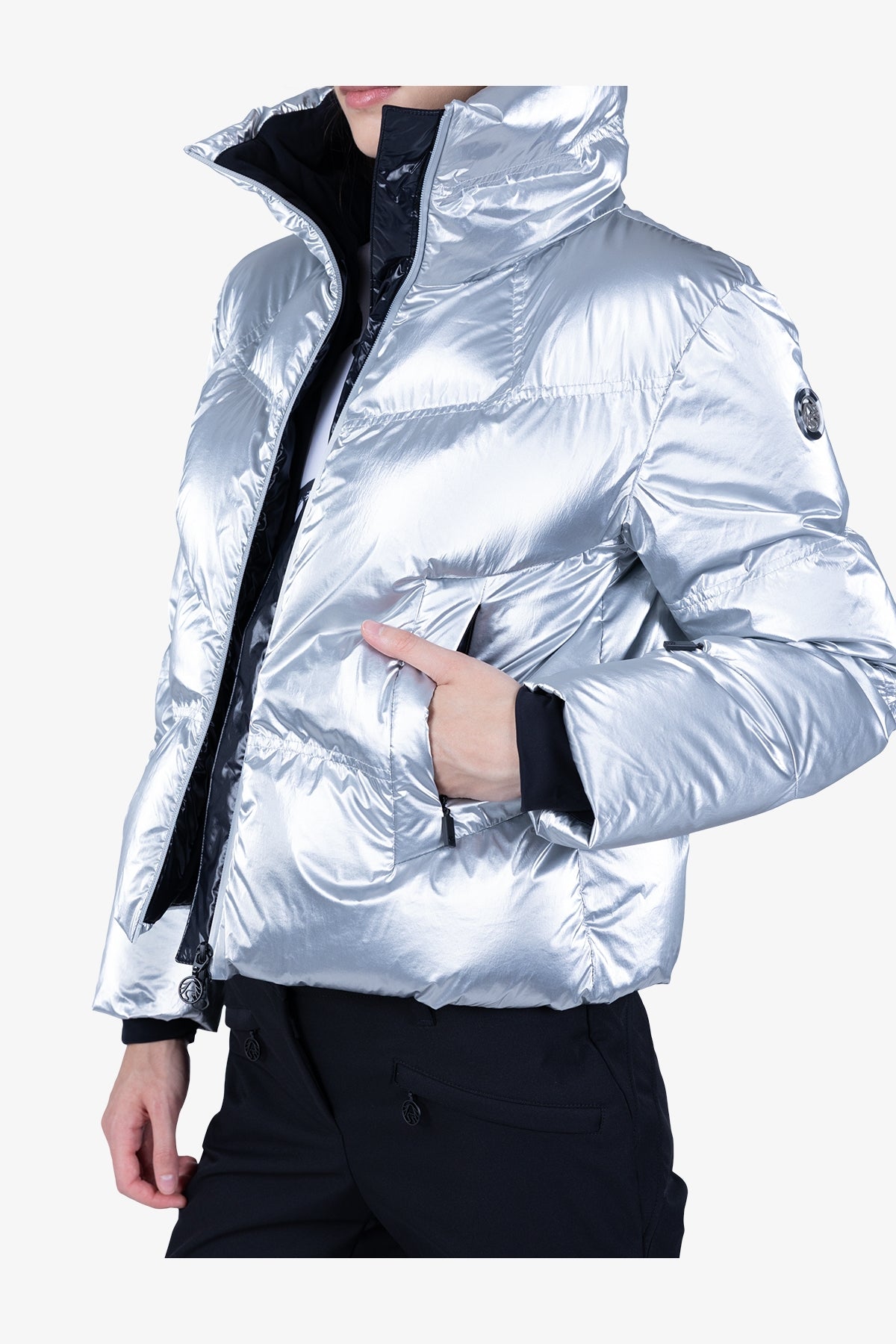 拉鏈立領羽絨夾克