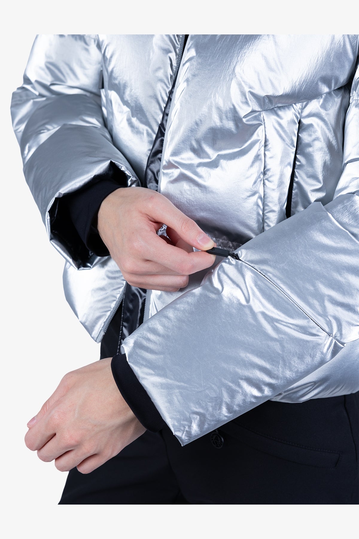 拉鏈立領羽絨夾克