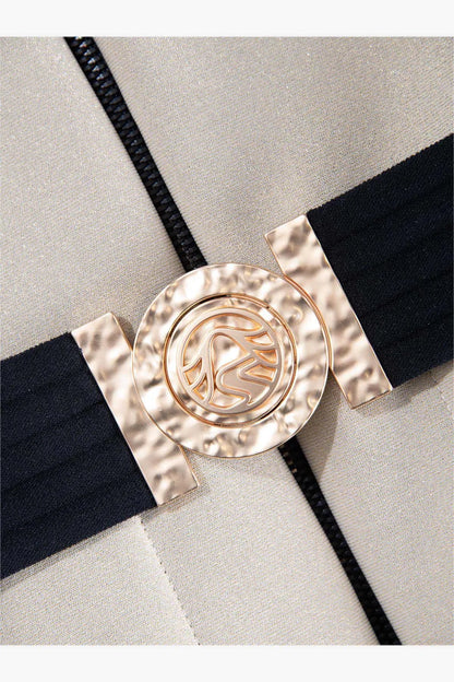 腰帶款連帽滑雪外套