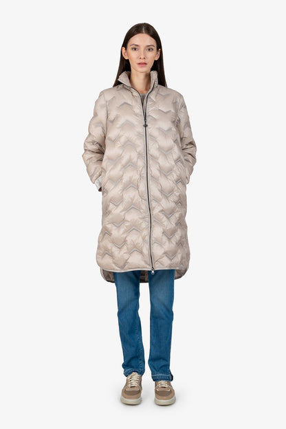 Lightweight Down Coat with Stand-up Collar