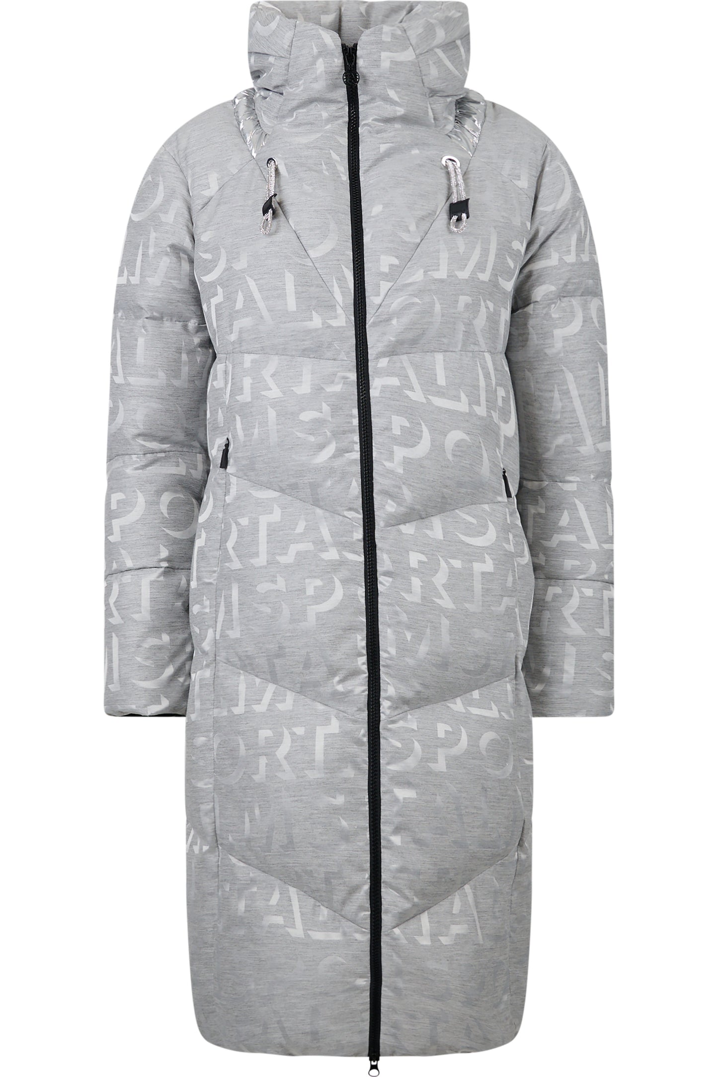 Down Coat in Jacquard Design