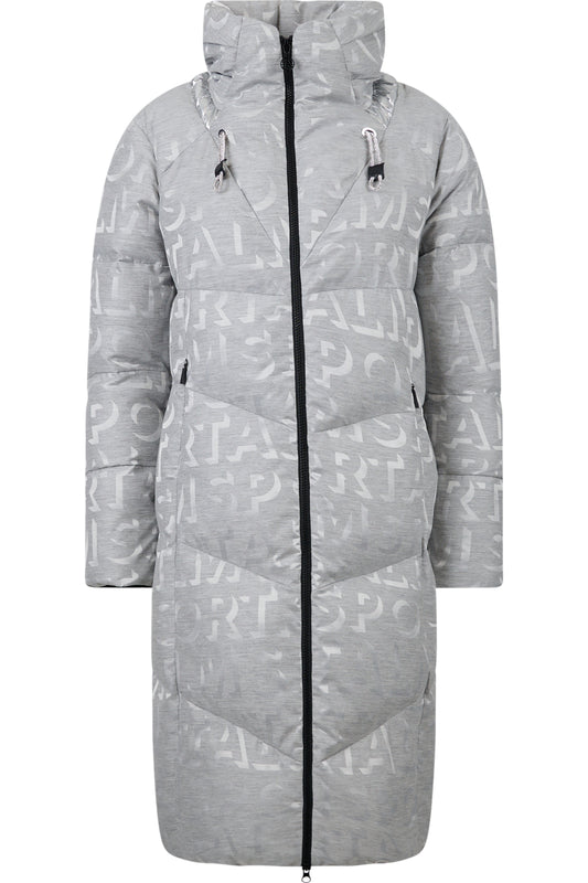 Down Coat in Jacquard Design