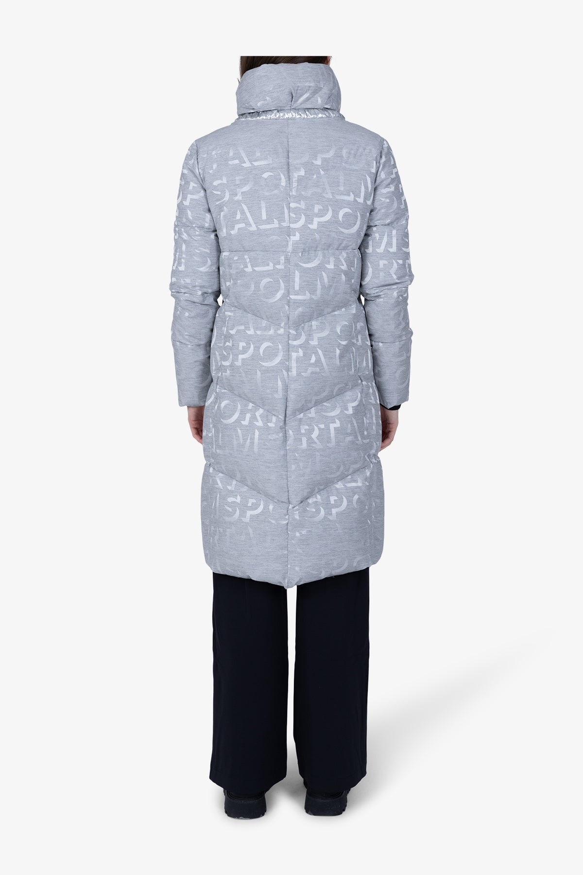 Down Coat in Jacquard Design