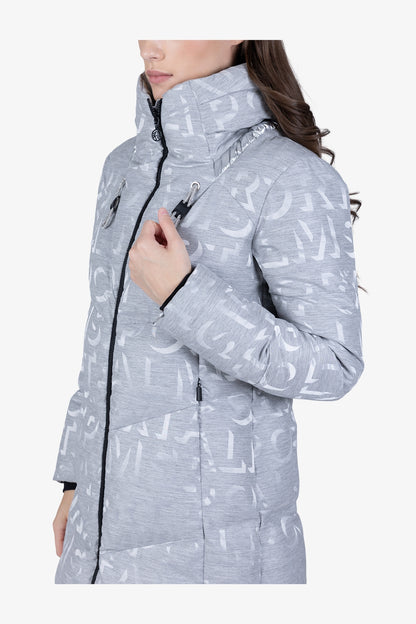 Down Coat in Jacquard Design