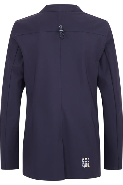 Long Blazer with Lapel Collar