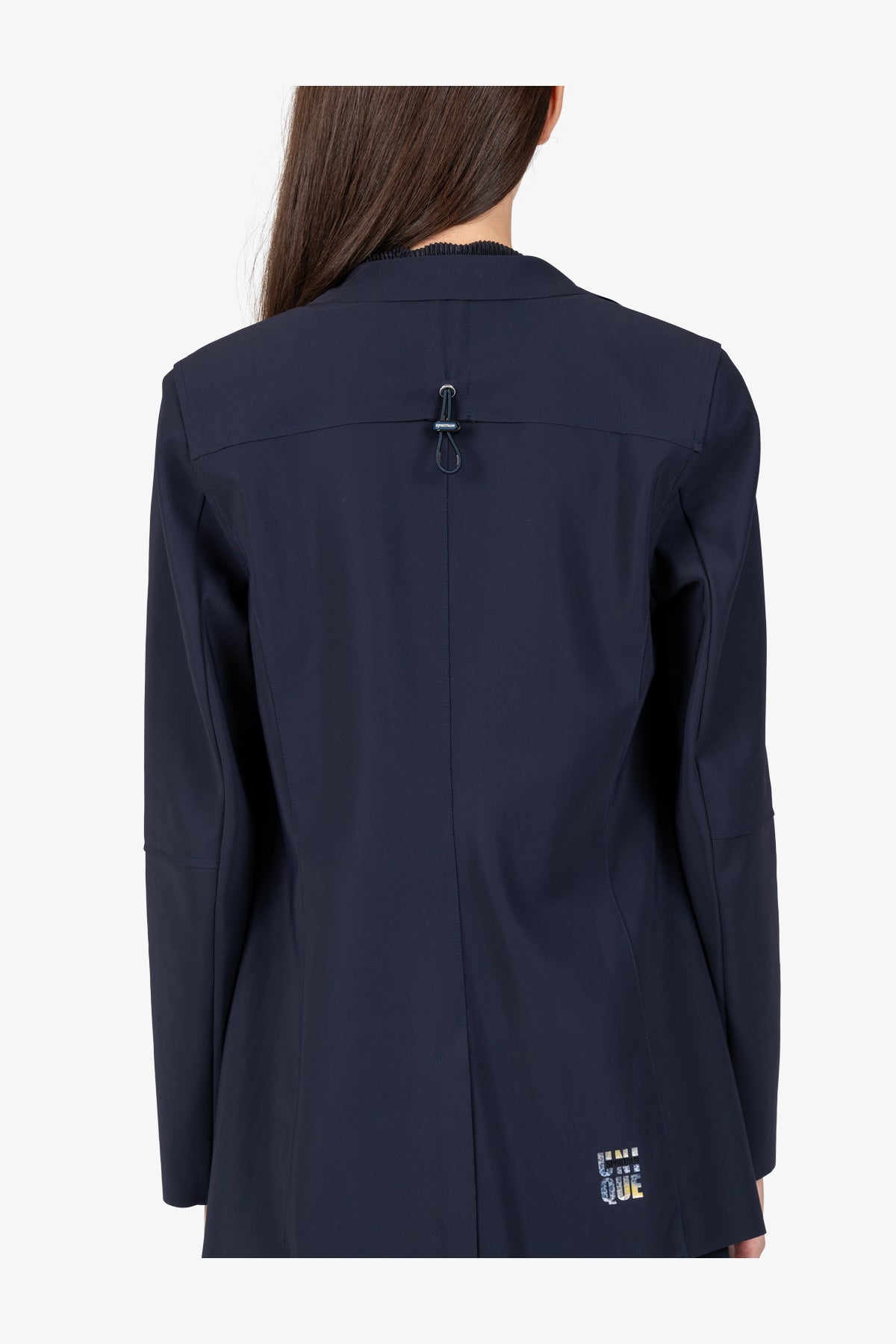 Long Blazer with Lapel Collar