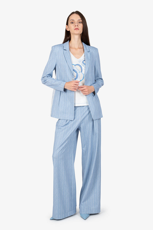 Blazer with Lapel Collar