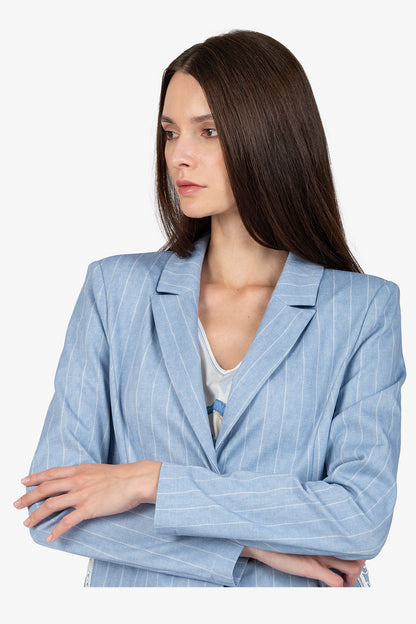 Blazer with Lapel Collar