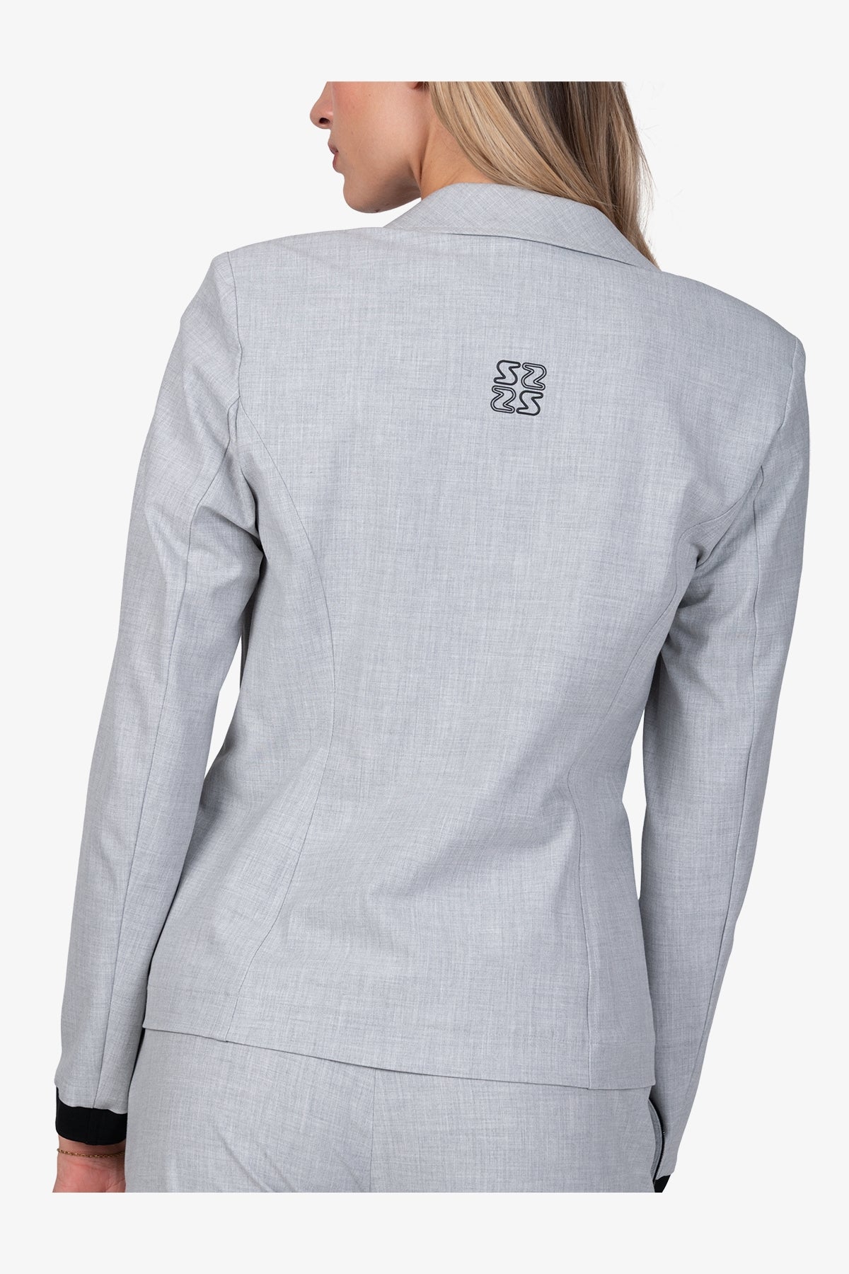 Logo印字袖口翻領西裝外套