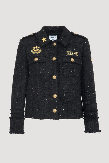 Sequin Tweed Shorts