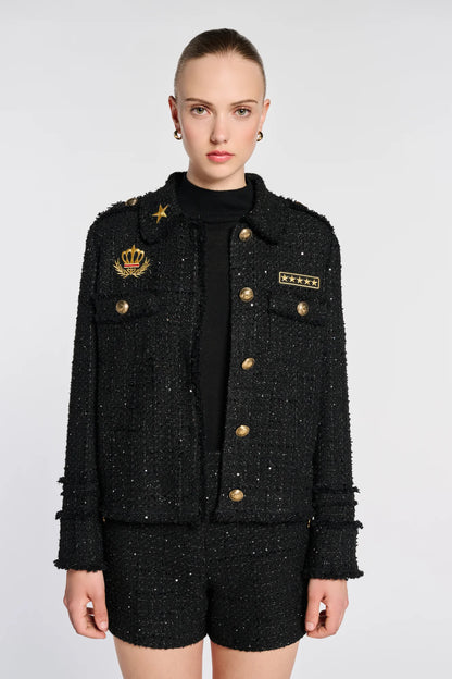 Sequin Tweed Shorts