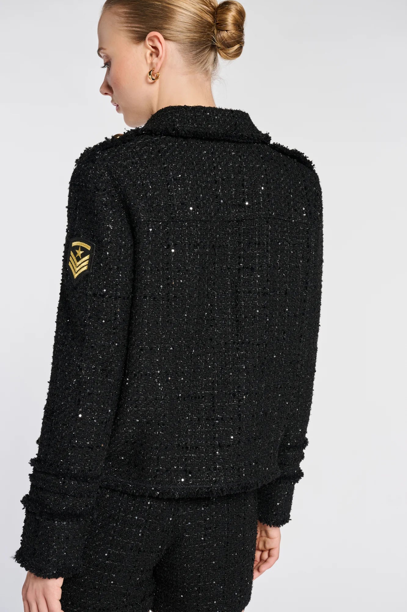 Sequin Tweed Shorts