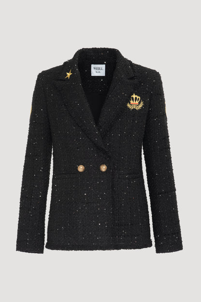 Patchwork Tweed Blazer