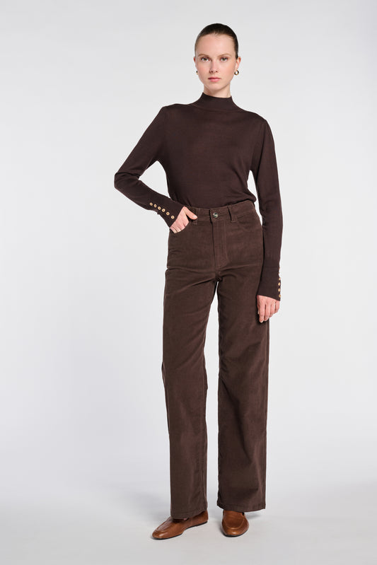 Wide-leg Velvet Trousers