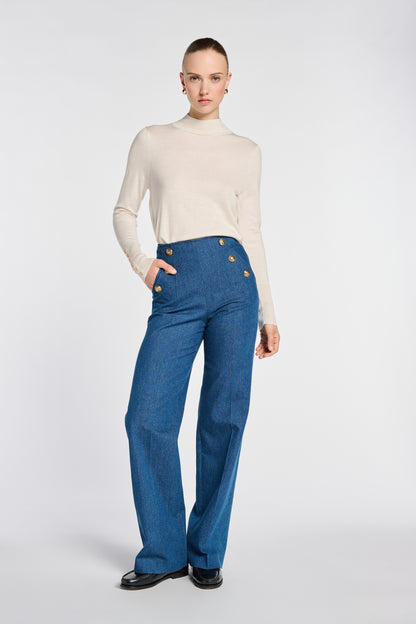Wide-leg Sailor Trousers