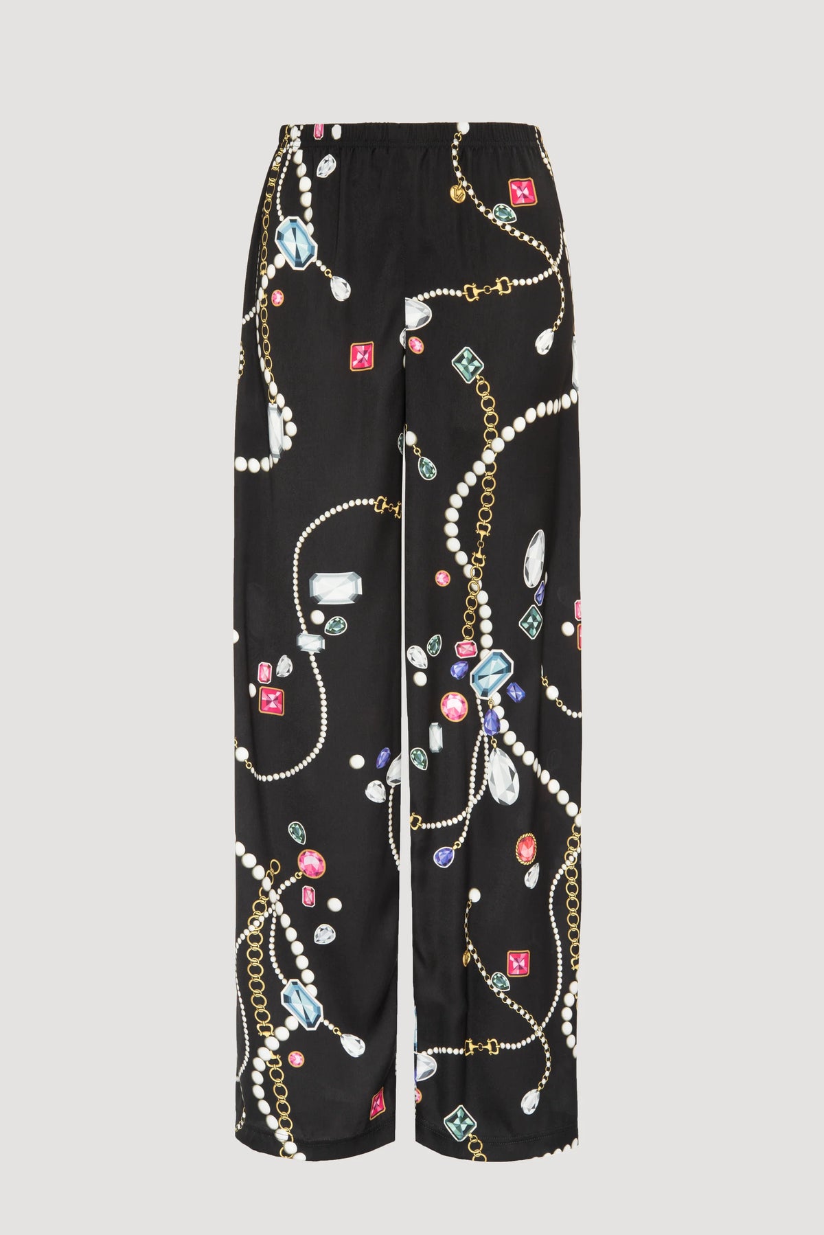 Printed Elastic-waist Trousers