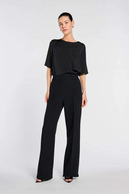 Wide-leg Wool Crepe Trousers