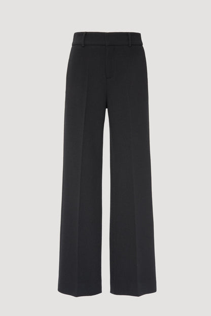 Wide-leg Wool Crepe Trousers
