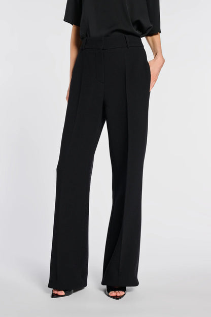 Wide-leg Wool Crepe Trousers
