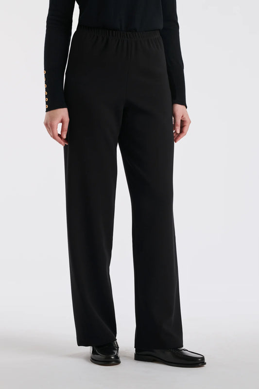 Wide-leg Elastic-waist Trousers