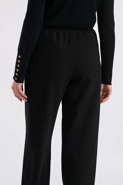Wide-leg Elastic-waist Trousers