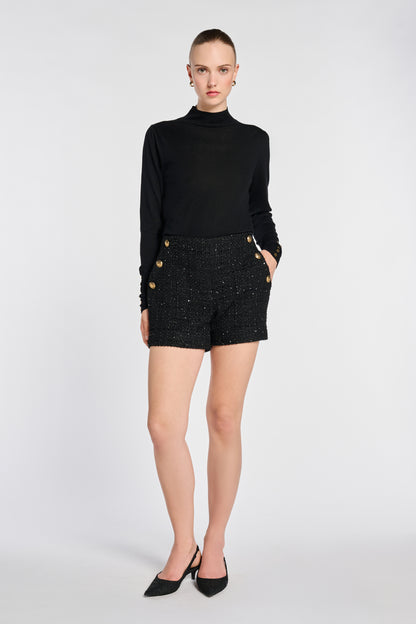 Sequin Tweed Shorts