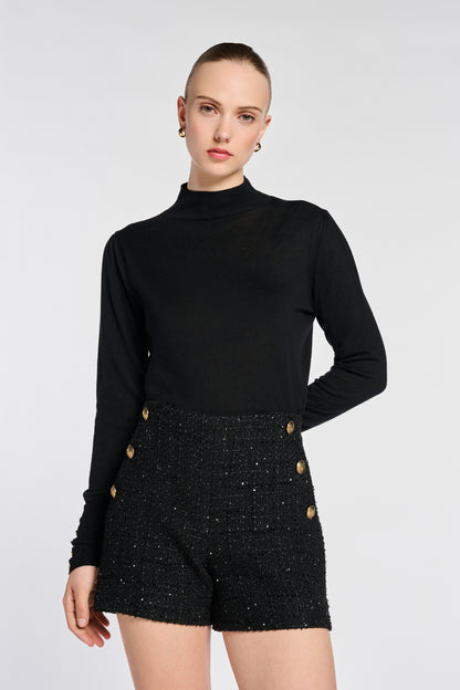 Sequin Tweed Shorts