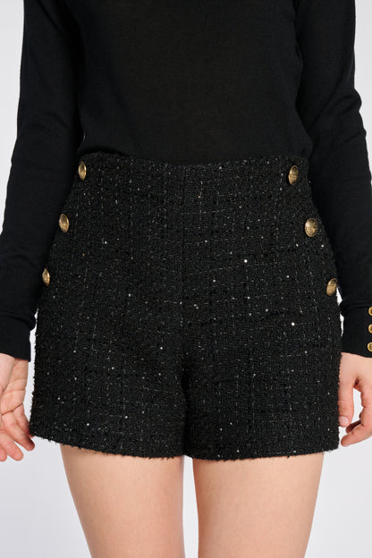 Sequin Tweed Shorts