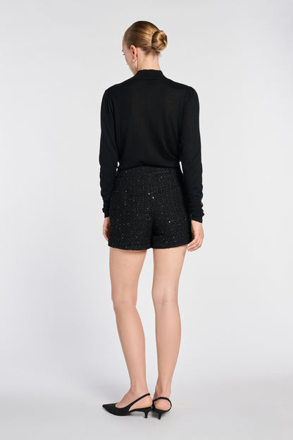 Sequin Tweed Shorts