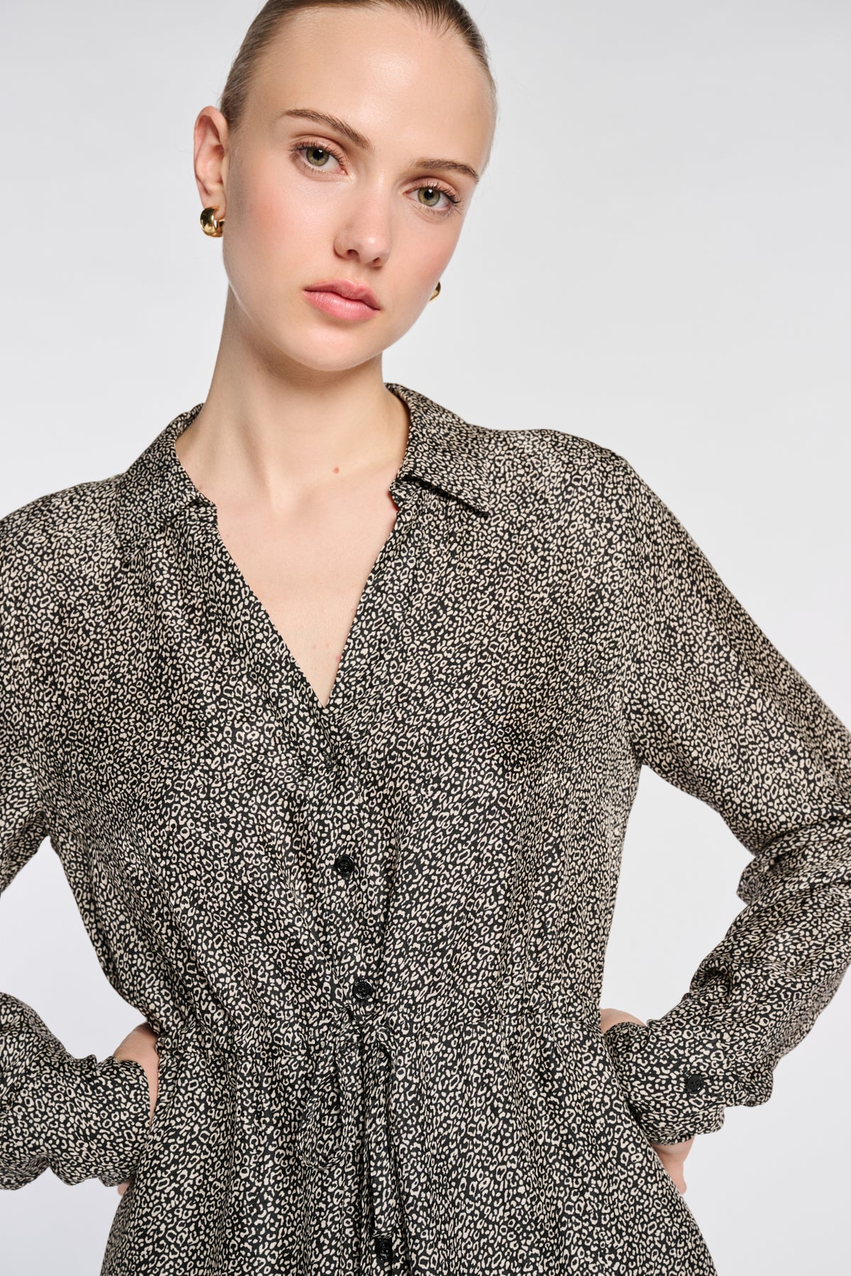 Printed Shirt Dress
