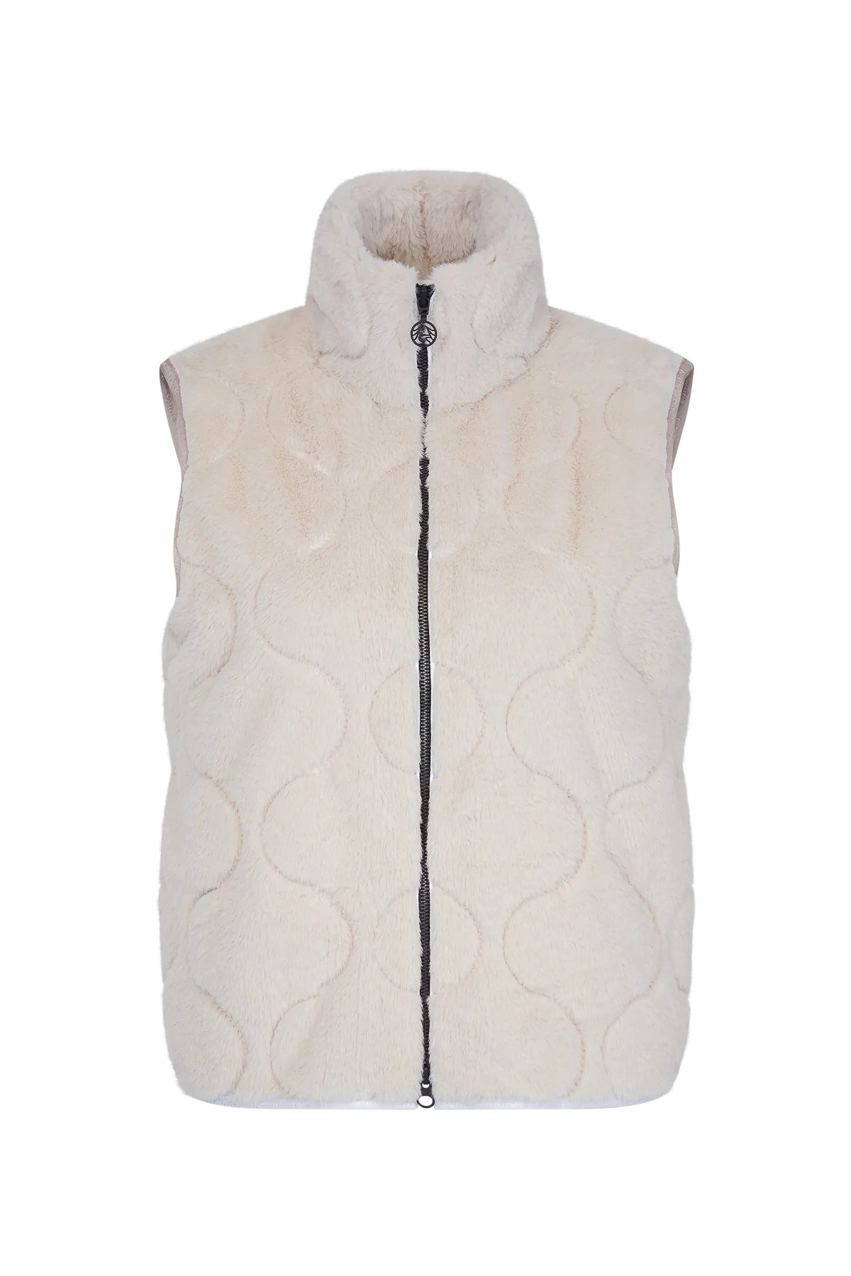 Plush Vest with Stand-Up Collar