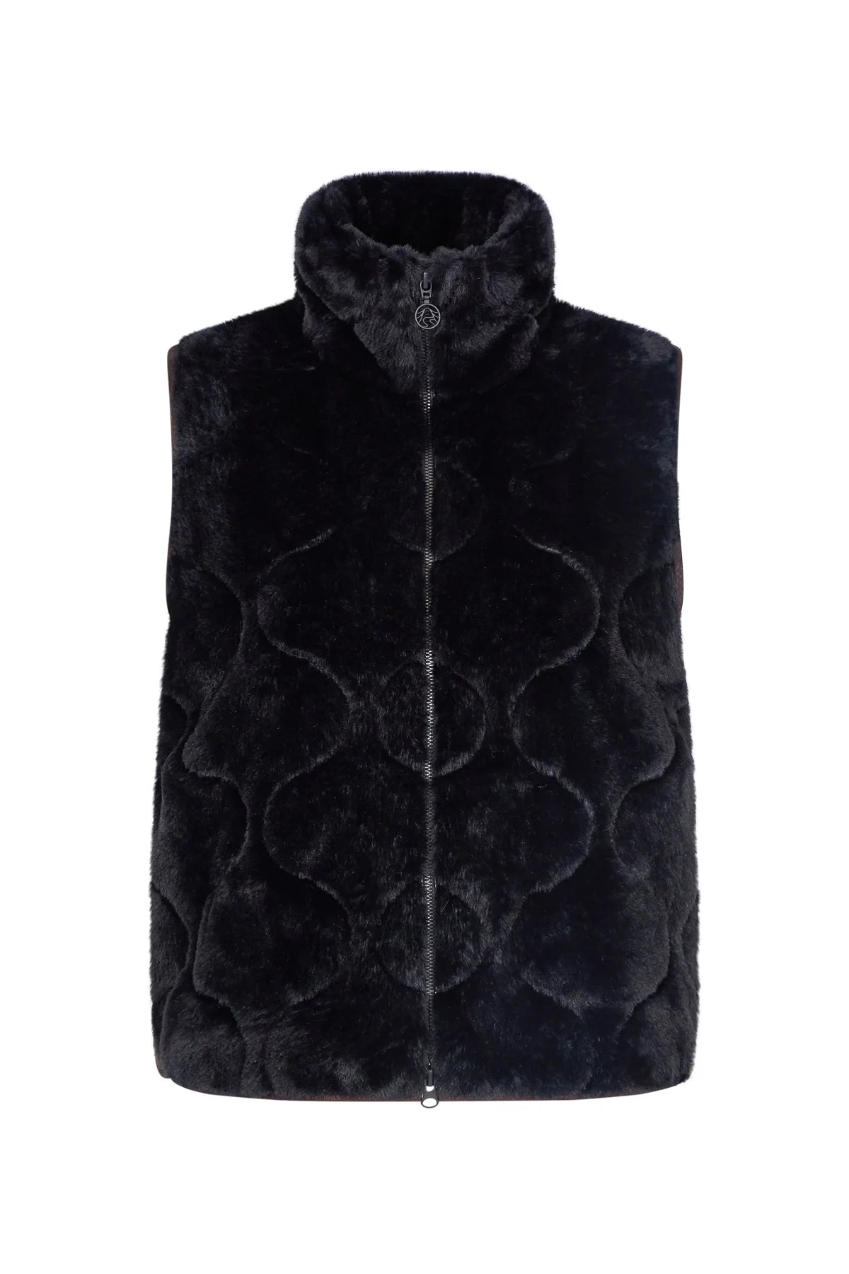Plush Vest with Stand-Up Collar